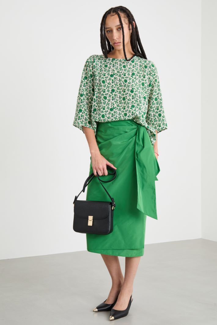 Printed silk twill blouse Intrend