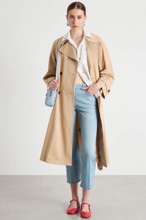 Embroidered poplin shirt Intrend