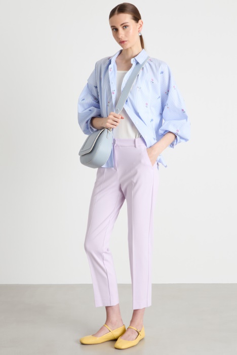 Embroidered poplin shirt Intrend