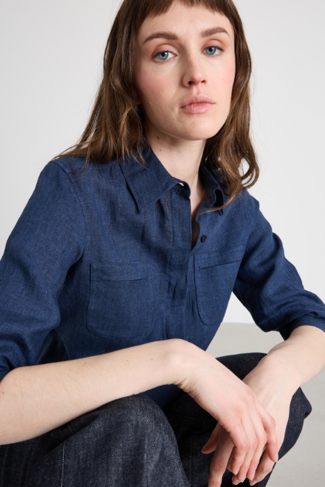 Camicia con manica a tre quarti