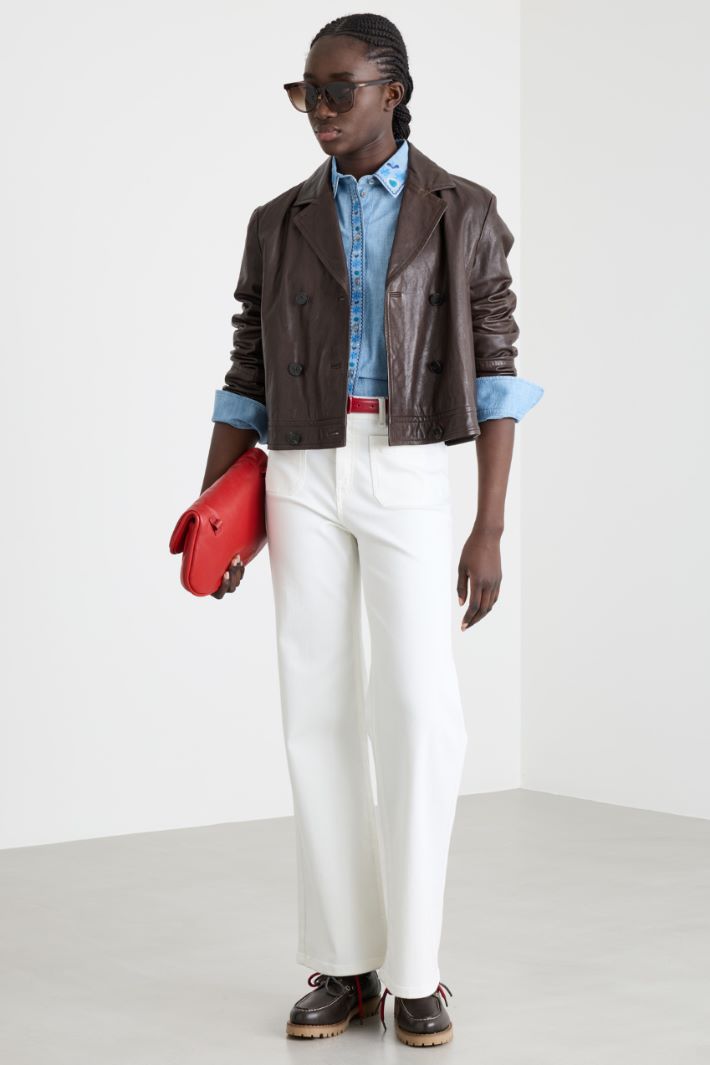 Camicia con colletto ricamato Intrend