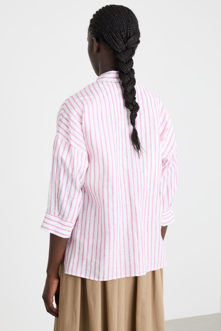 Camicia in tela con maniche tre quarti Intrend - 4