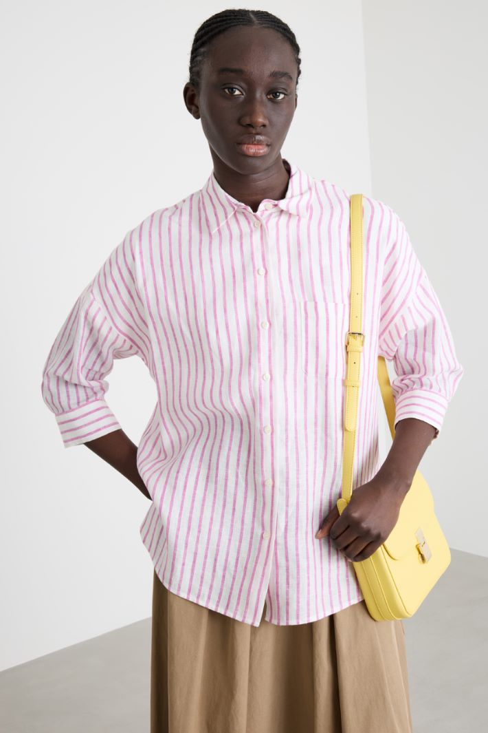 Camicia in tela con maniche tre quarti Intrend - 2