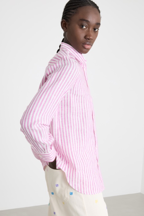 Camicia con motivo gessato