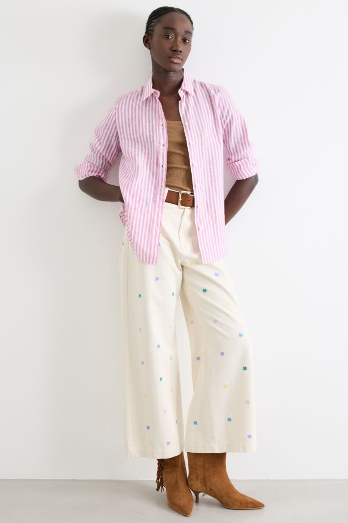 Camicia con motivo gessato Intrend