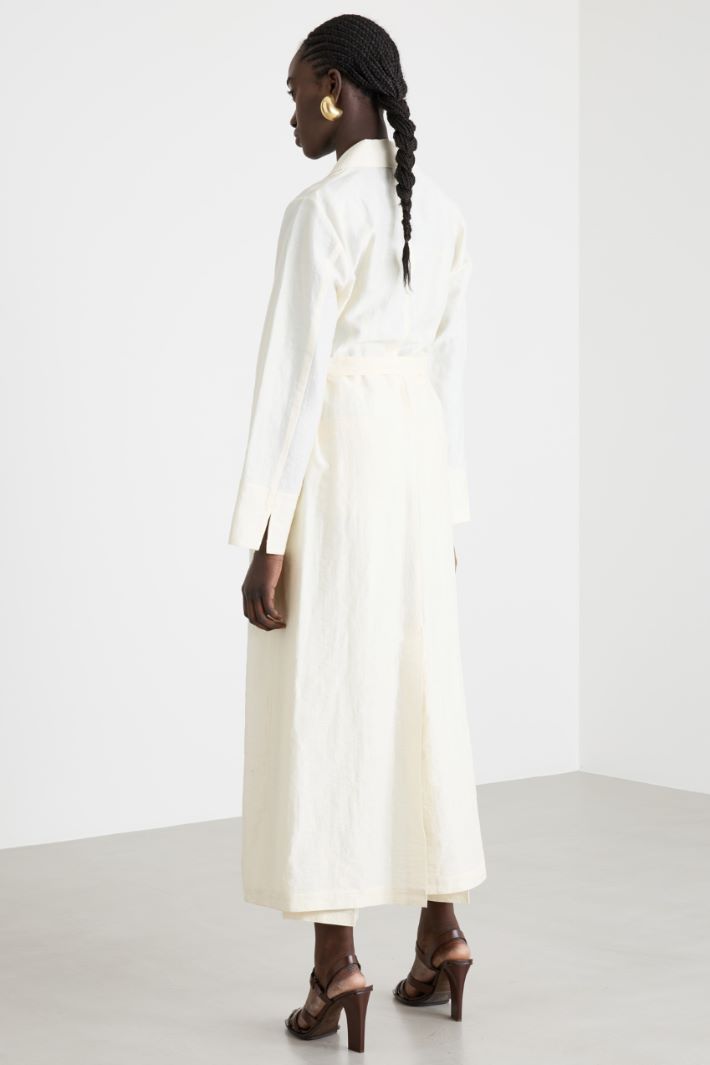 Soprabito a vestaglia - BIANCO - Intrend - 4