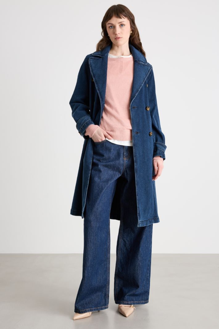 
Trench doppiopetto in jeans Intrend