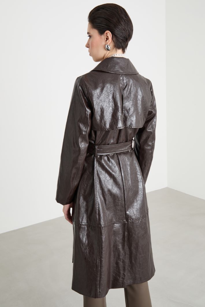 Trench in jersey spalmato Intrend - 4