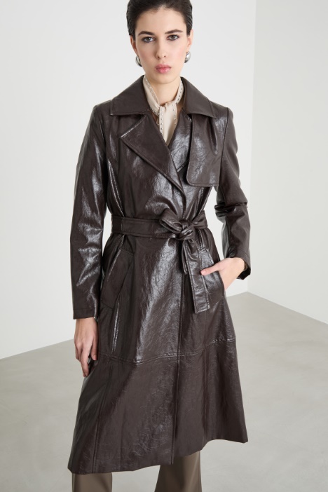 Trench in jersey spalmato