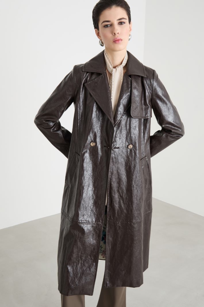 Trench in jersey spalmato Intrend - 3