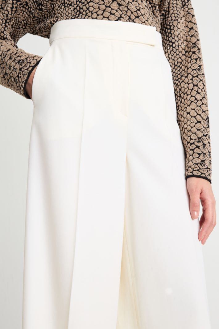 Wool gabardine trousers Intrend - 3