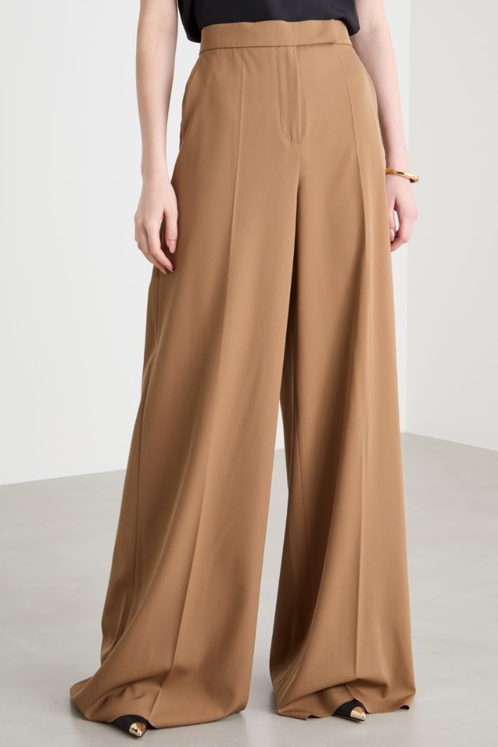 Wool gabardine trousers Intrend - 2