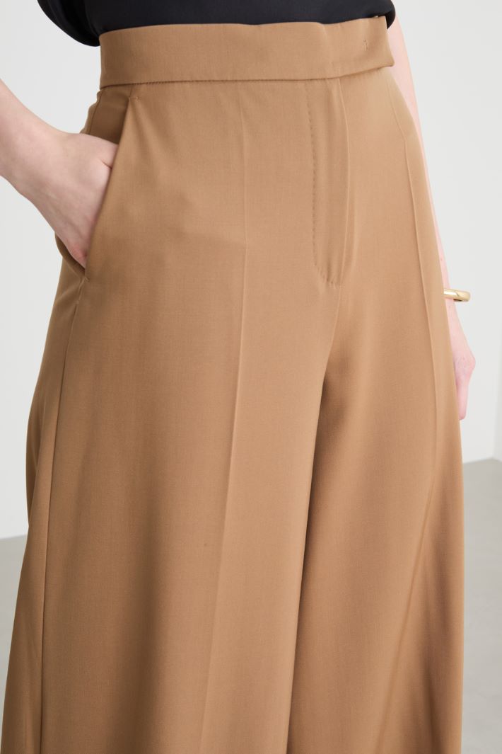 Wool gabardine trousers Intrend - 3