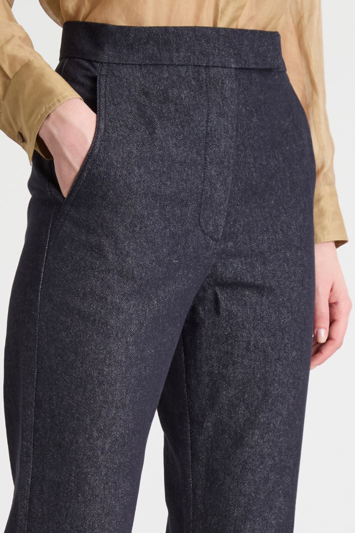 Pantalone dritto effetto jeans Intrend - 3