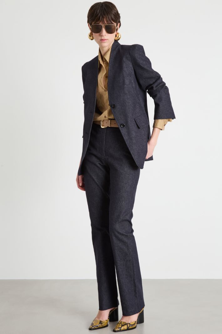 Pantalone dritto effetto jeans Intrend