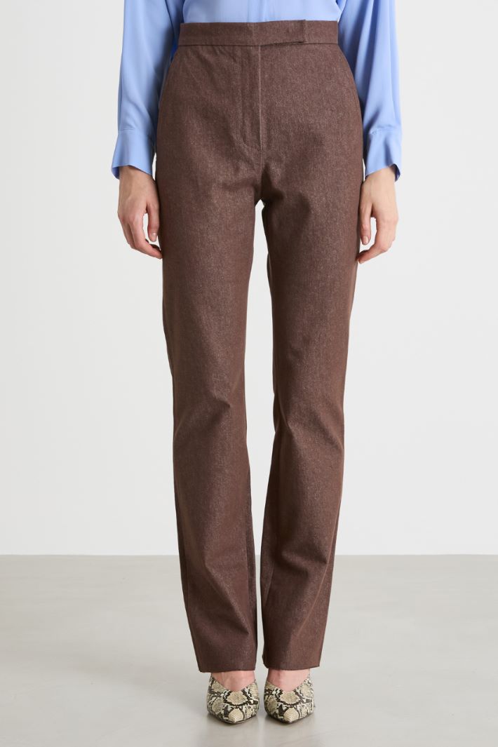 Pantalone dritto effetto jeans Intrend - 4