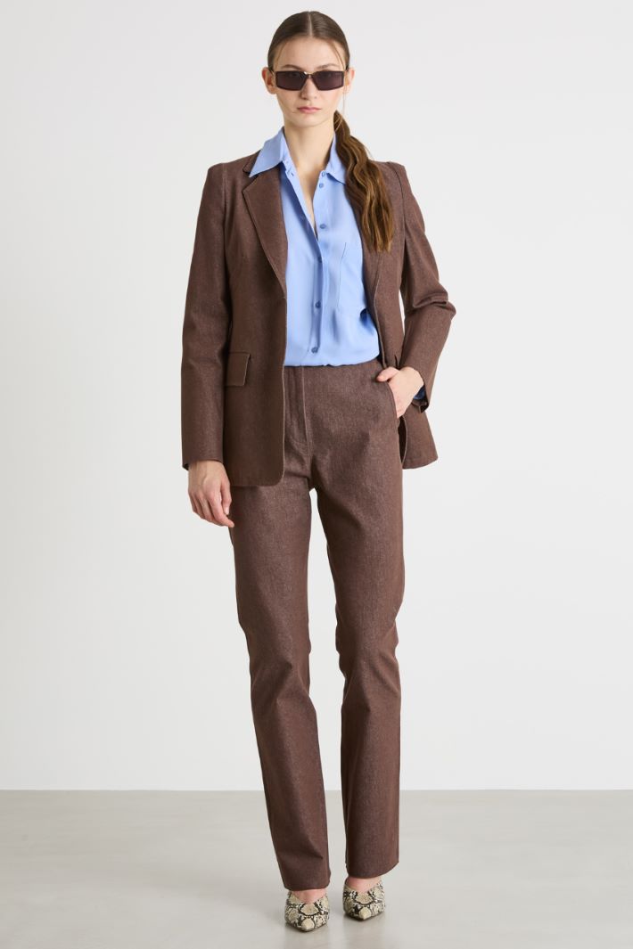 Pantalone dritto effetto jeans Intrend