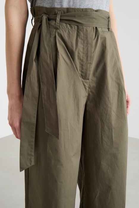 Pantalone ampio in popeline