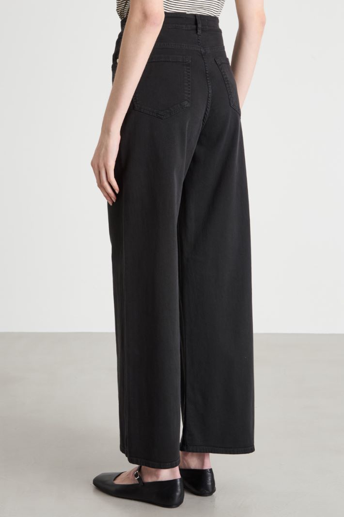 Wide-leg drill trousers Intrend - 4