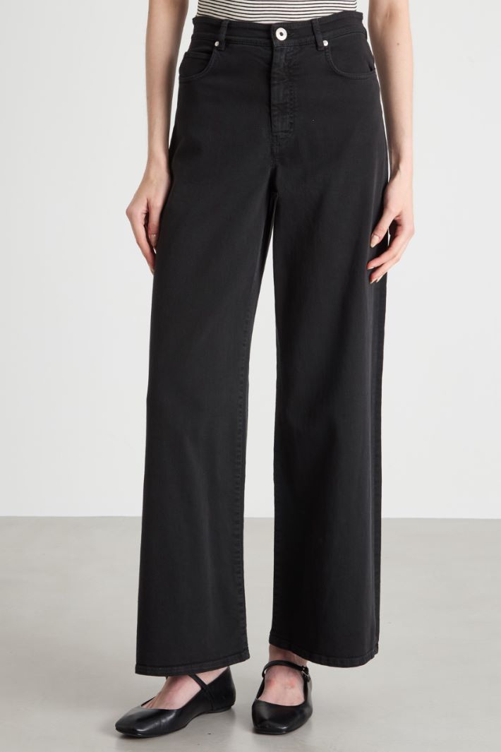 Wide-leg drill trousers Intrend - 2