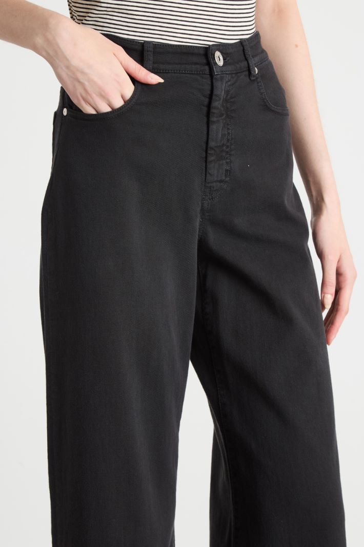 Wide-leg drill trousers Intrend - 3