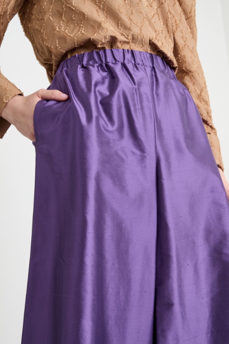 Pantalone palazzo in shantung
