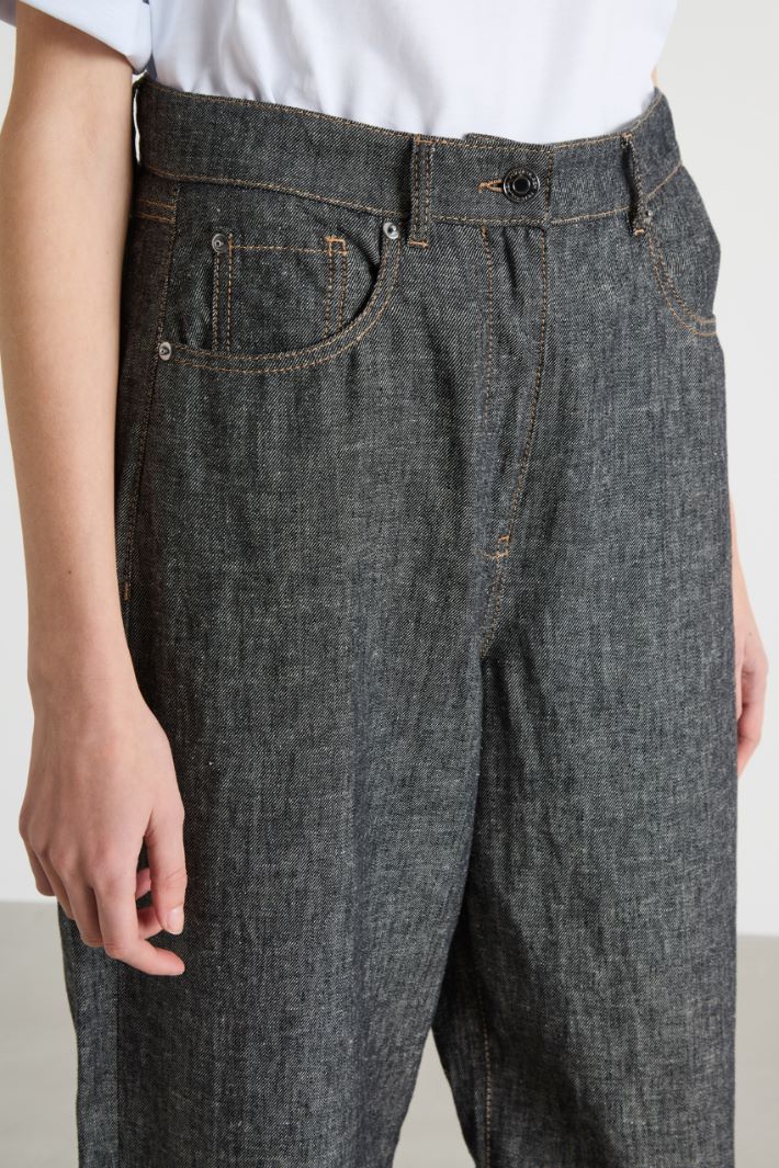 Denim-effect barrel trousers Intrend - 3