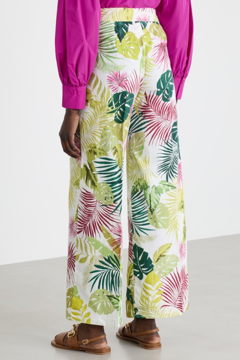 Pantalón de popelina estampado