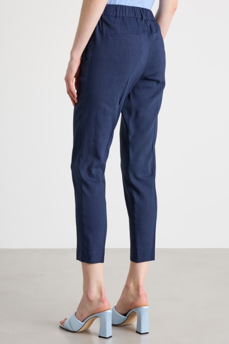 Pantaloni a sigaretta in tela