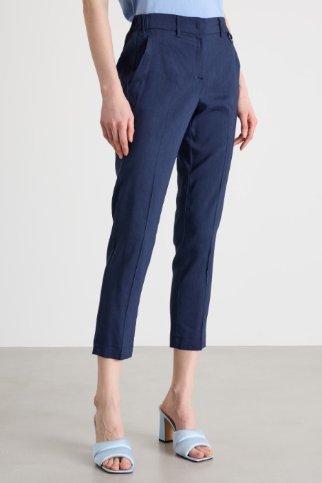 Pantaloni a sigaretta in tela