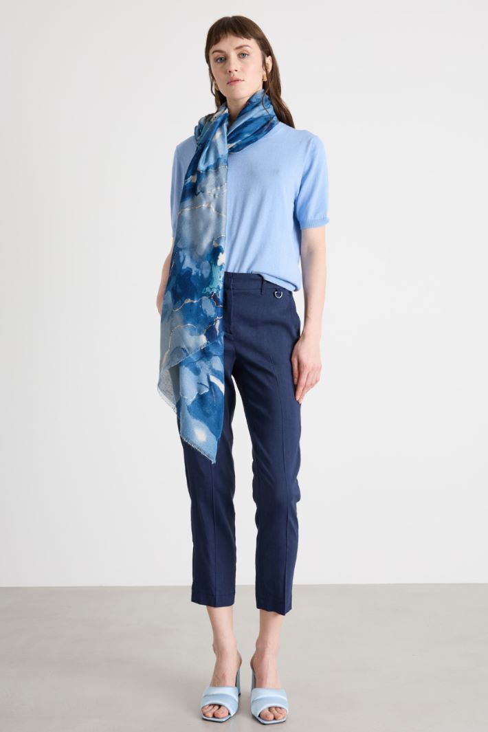 Pantaloni a sigaretta in tela Intrend