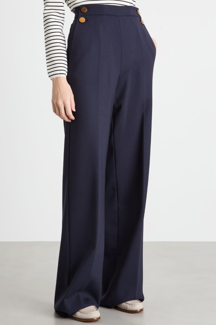 Button-detail trousers Intrend - 2