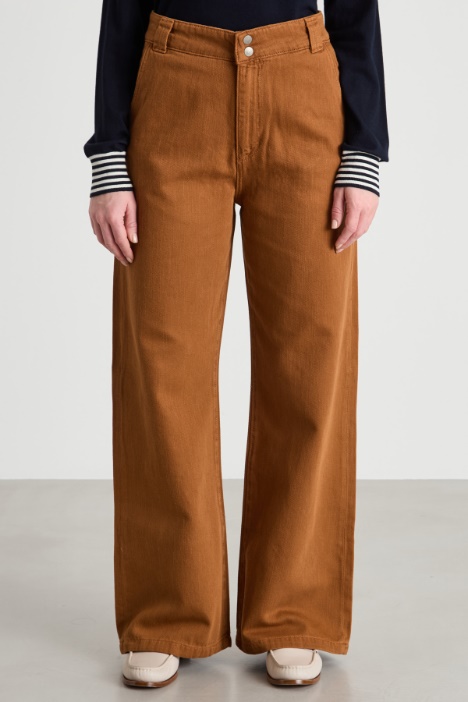 Pantalone ampio in drill