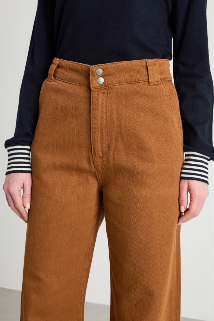 Wide-leg drill trousers Intrend - 3