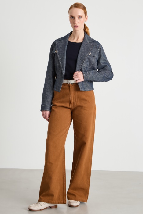 Wide-leg drill trousers Intrend