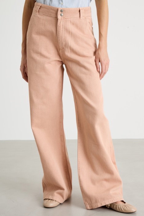 Pantalone ampio in drill