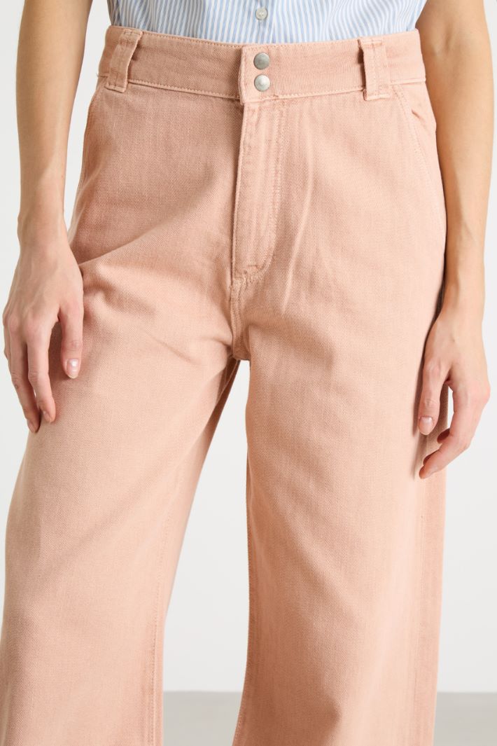 Wide-leg drill trousers Intrend - 3