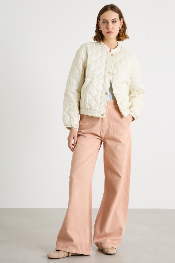 Wide-leg drill trousers Intrend