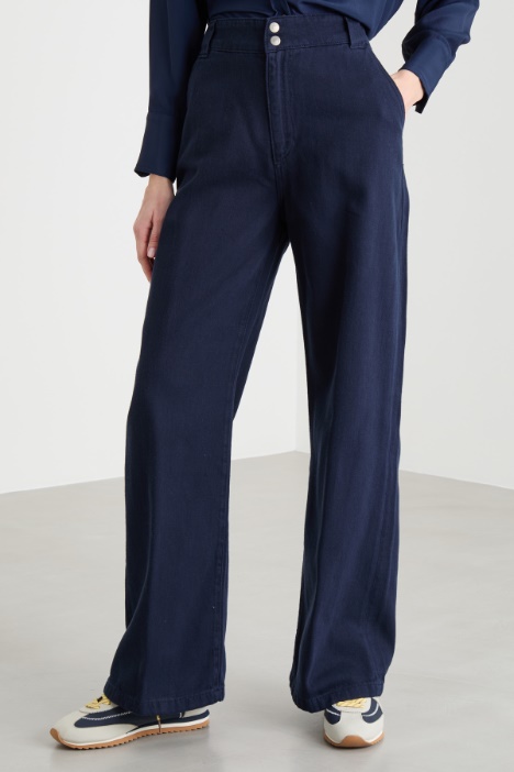 Pantalone ampio in drill