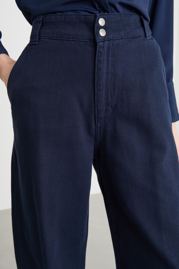 Wide-leg drill trousers Intrend - 3