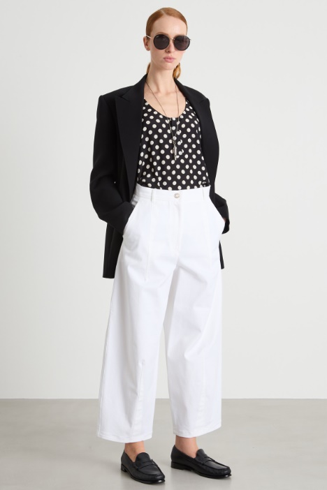 Straight-Fit Twill Trousers Intrend