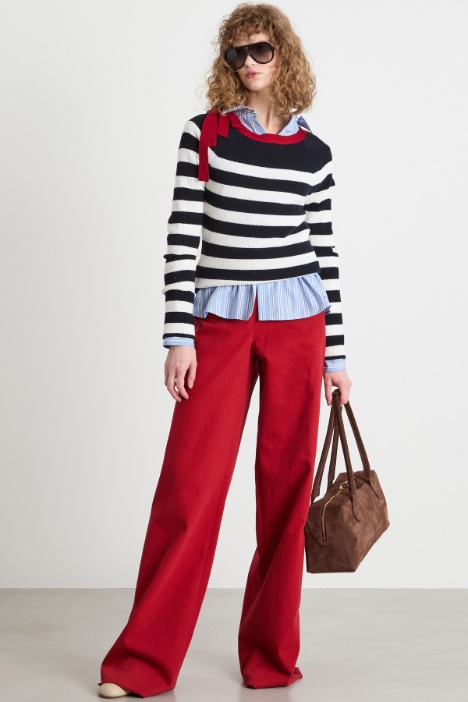 Straight-fit drill trousers Intrend