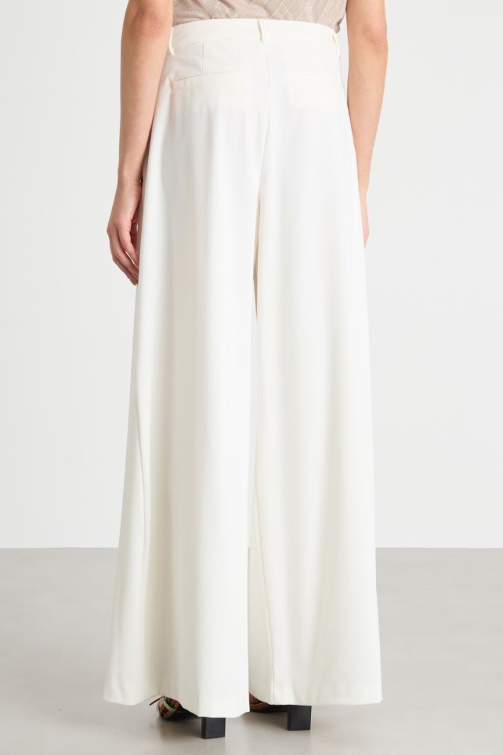 Wide-leg twill trousers Intrend - 4