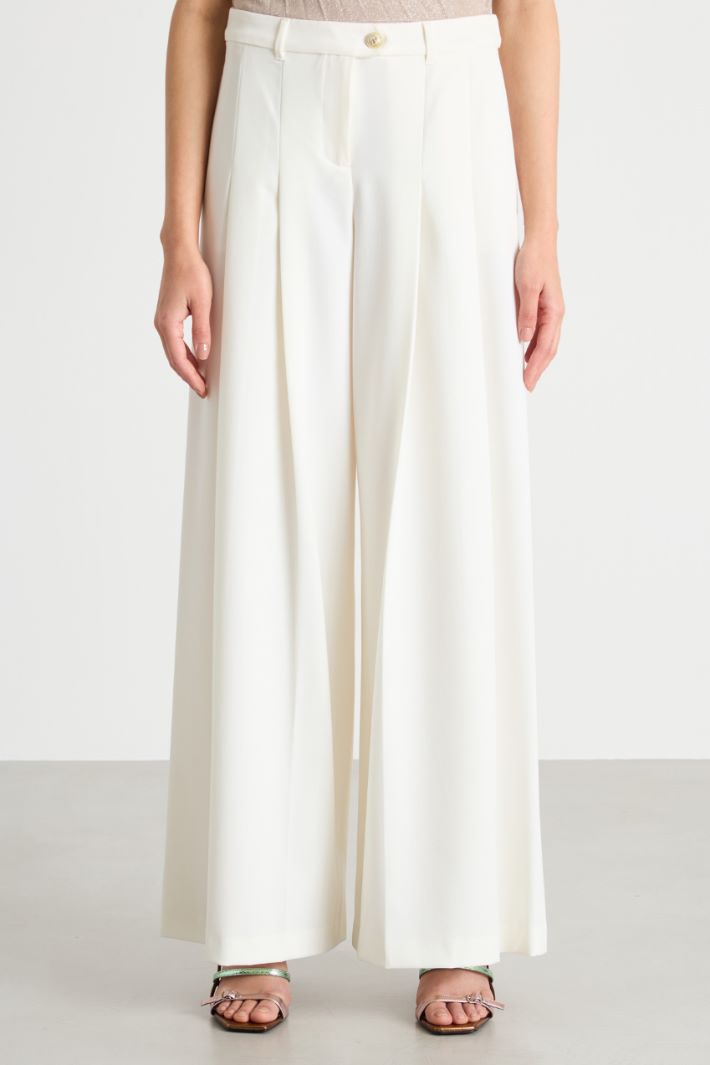 Wide-leg twill trousers Intrend - 2