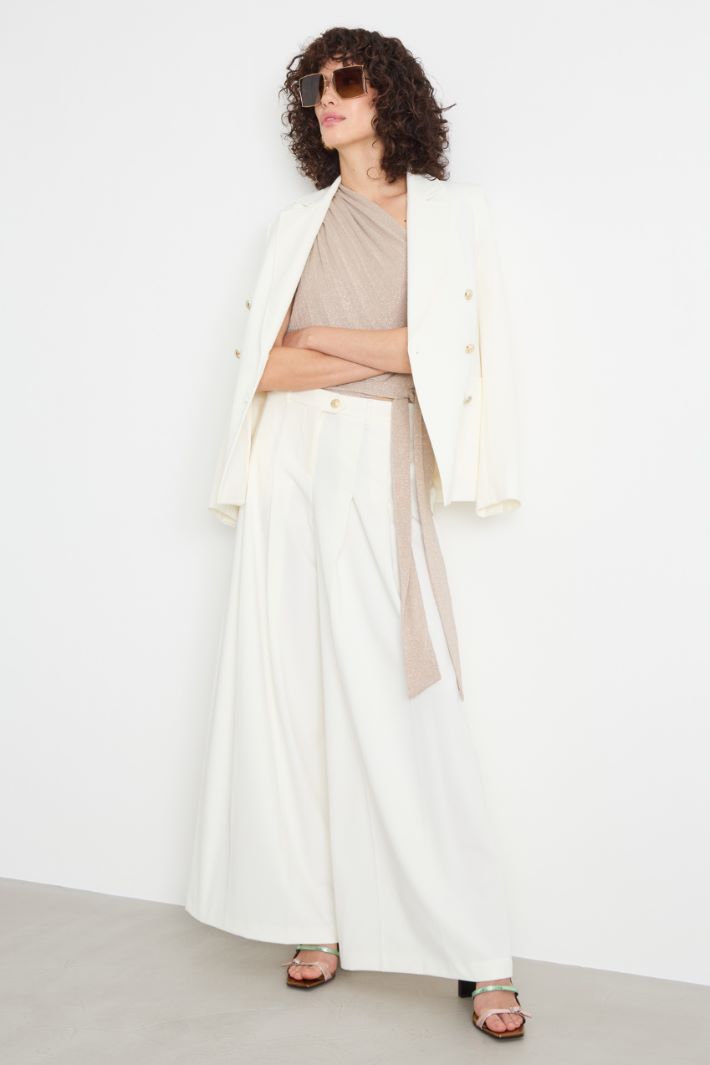 Wide-leg twill trousers Intrend