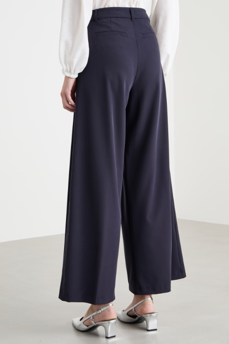 Pantalón ancho de twill