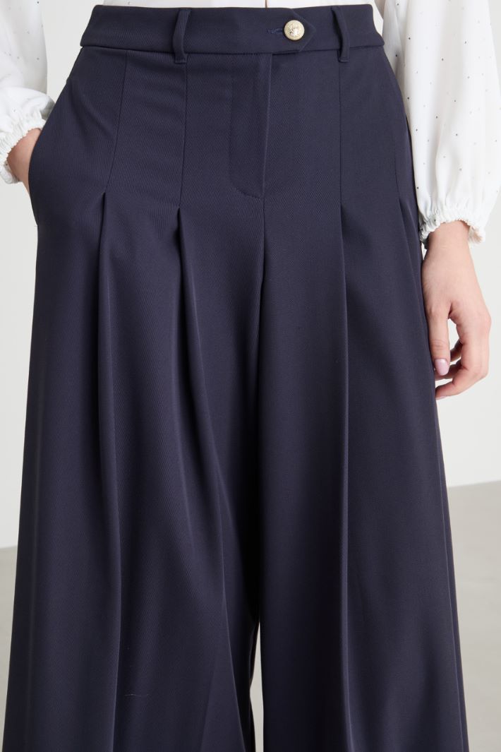 Wide-leg twill trousers Intrend - 3