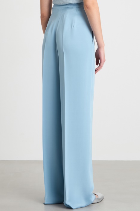 Pantalone in crepe de chine