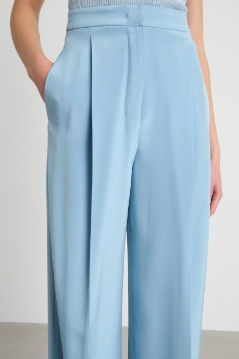 Pantalone in crepe de chine