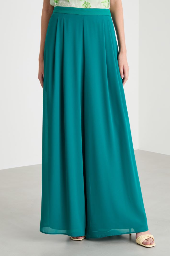 Flared georgette trousers Intrend - 2